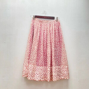 Elizabeth and James - Pink Floral Silk Skirt